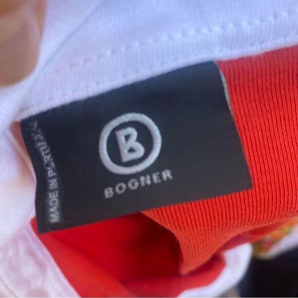 BOGNER Masha Red Cotton Three-Quater Sleeve Polo - Picture 9 of 9